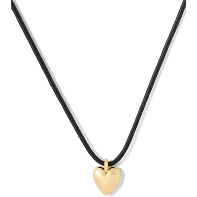 Jennifer Fisher Puffy Heart Cord Choker Necklace In Gold