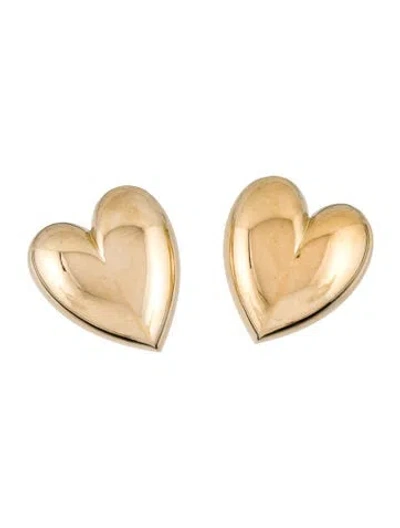 Pre-owned Jennifer Fisher Puffy Heart Earrings In Multi