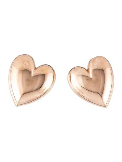 Pre-owned Jennifer Fisher Puffy Heart Earrings In Multicolor