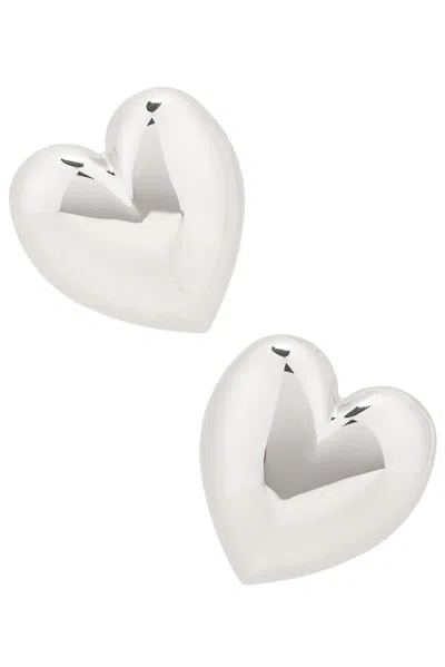 Jennifer Fisher Puffy Heart Earrings In Silver
