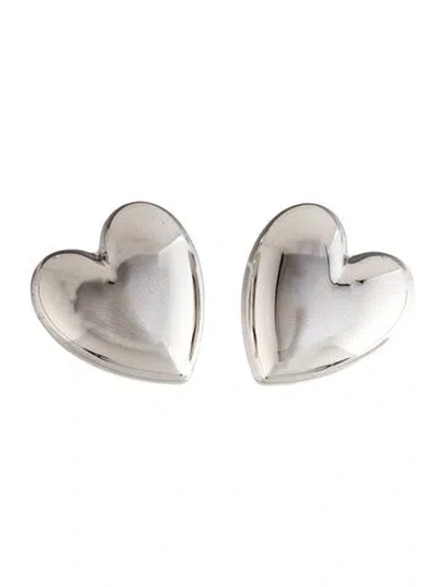 Pre-owned Jennifer Fisher Puffy Heart Stud Earrings In Multi