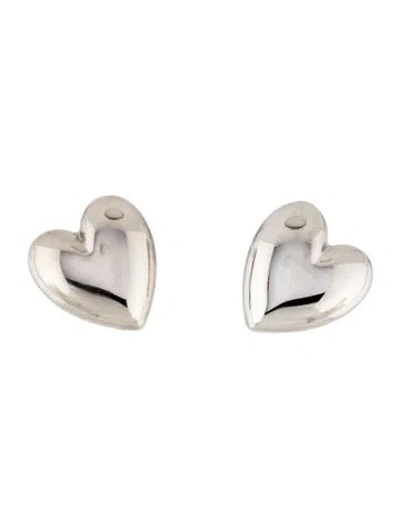 Pre-owned Jennifer Fisher Puffy Heart Stud Earrings In Multicolor