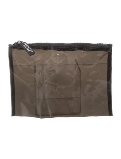 Pre-owned Jennifer Fisher Pvc Cosmetic Bag In Black