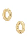 Jennifer Fisher Samira Hinged Micro Huggie Earrings In Yellow Gold
