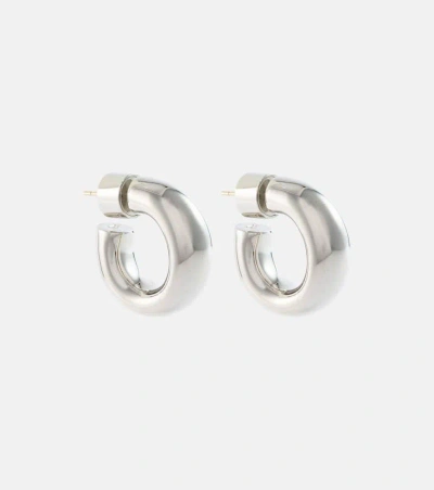 Jennifer Fisher Samira Micro 14kt Gold-plated Hoop Earrings In Silver