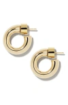 Jennifer Fisher Samira Microhuggie Hoop Earrings In Gold