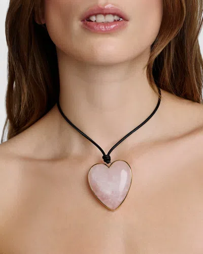 Jennifer Fisher Semi-precious Heart Leather Cord Necklace In Multi