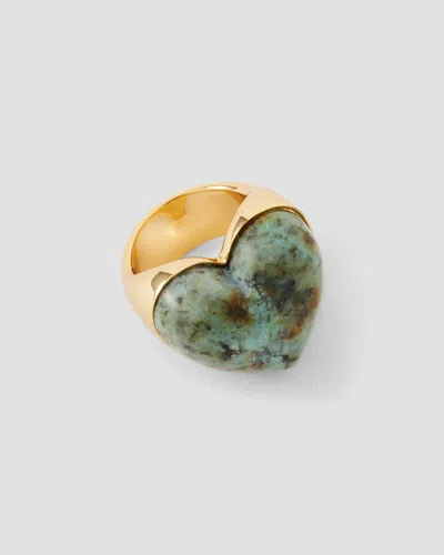 Jennifer Fisher Semi-precious Heart Ring In Green