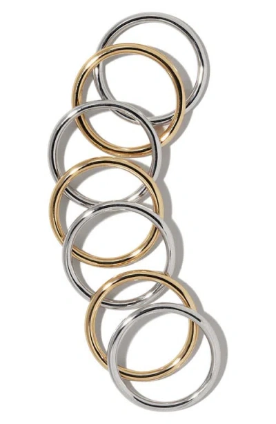 Jennifer Fisher Set Of 7 Metal Rings