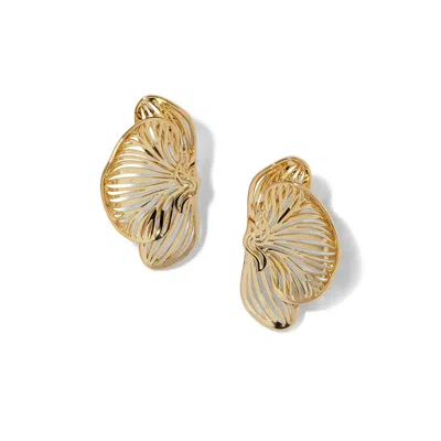 Jennifer Fisher Small Orchid Earrings In Yellow Gold