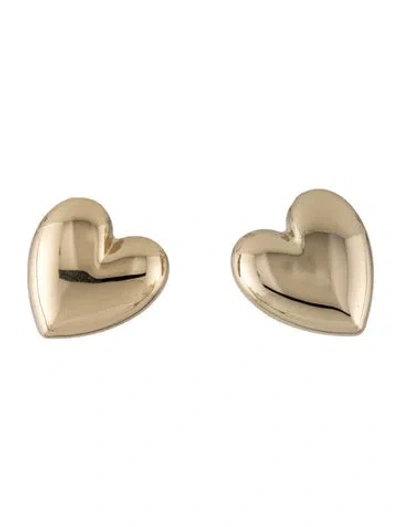 Pre-owned Jennifer Fisher Small Puffy Heart Earrings In Multicolor