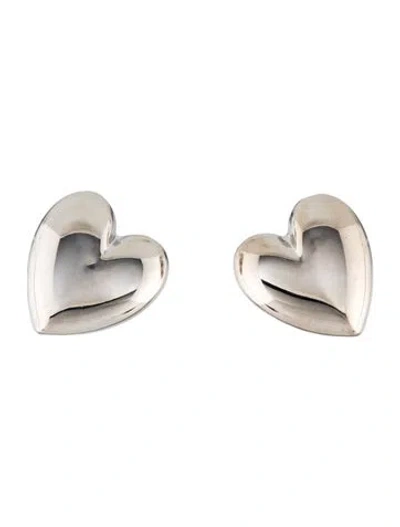 Pre-owned Jennifer Fisher Small Puffy Heart Earrings In Multicolor
