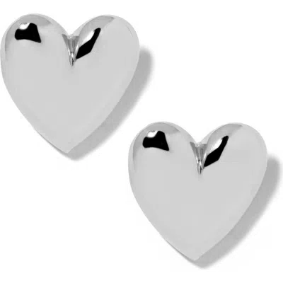 Jennifer Fisher Small Puffy Heart Earrings In Silver