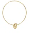Jennifer Fisher Thin Knot Choker Necklace In Yellow Gold