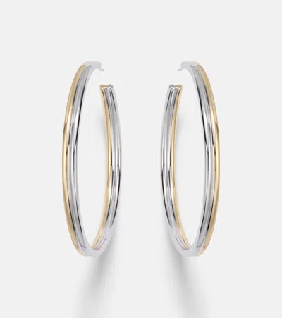 Jennifer Fisher Thread 10kt Gold-plated Hoop Earrings In White
