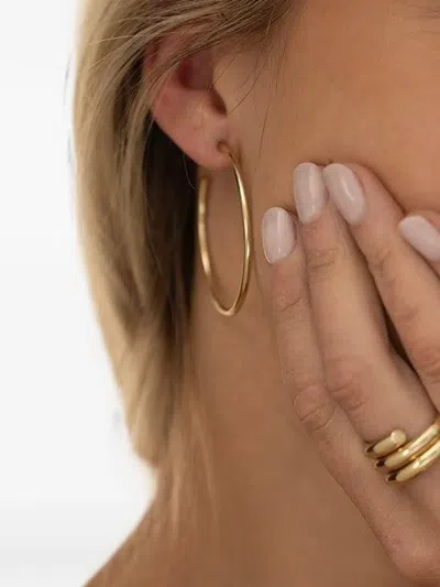 Jennifer Fisher Thread Baby Hoop Earrings In Gold