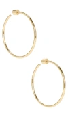 Jennifer Fisher Thread Baby Hoops In Metallic Gold