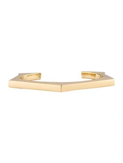 Pre-owned Jennifer Fisher Triangular Block Cuff Bracelet, 6" In Multicolor