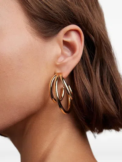 Jennifer Fisher Triple Lilly Baby Hoop Earrings In Gold