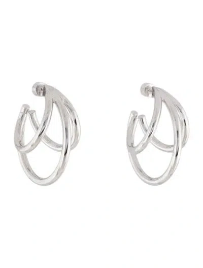Pre-owned Jennifer Fisher Triple Lilly Baby Hoops Earrings In Multi