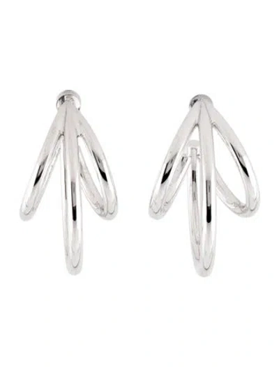 Pre-owned Jennifer Fisher Triple Lilly Baby Hoops In Multi
