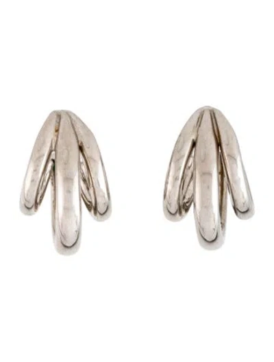 Pre-owned Jennifer Fisher Triple Lilly Hoop Earrings In Multicolor