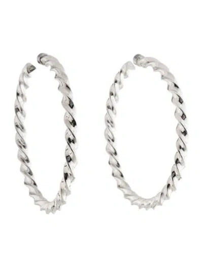 Pre-owned Jennifer Fisher Twisted Karla Hoop Earrings In Multicolor