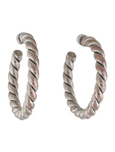 Pre-owned Jennifer Fisher Twisted Lilly Hoop Earrings In Multi