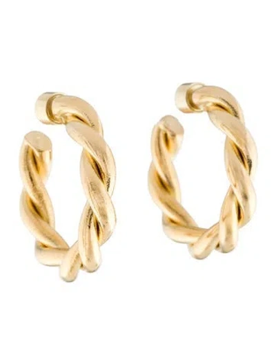 Pre-owned Jennifer Fisher Twisted Lily Mini Hoops In Multi