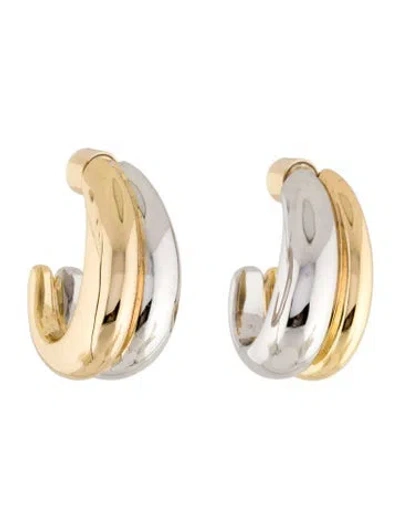 Pre-owned Jennifer Fisher Two-tone Chavez Drop Earrings In Multicolor