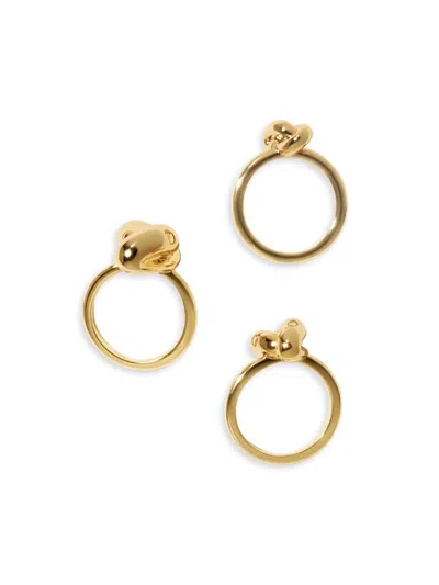 Jennifer Fisher Women's Knot 3-piece 10k-gold-plated Ring Set In Yellow Gold