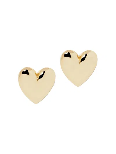 Jennifer Fisher Small Puffy Heart Stud Earrings In Gold