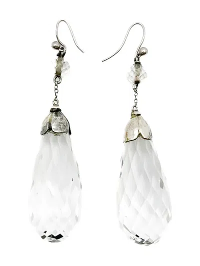 Pre-owned Jennifer Gibson Jewellery 晶饰吊饰耳环（1900年代典藏款）