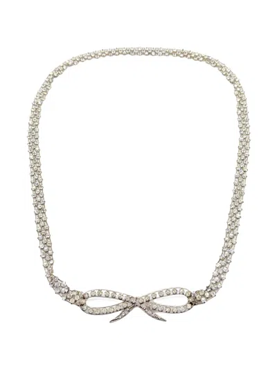 Pre-owned Jennifer Gibson Jewellery 1910s Antique Paste Bow Belt In Silver