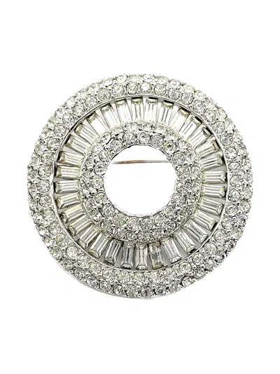 Pre-owned Jennifer Gibson Jewellery 1930s Art Deco Brooch In Silver