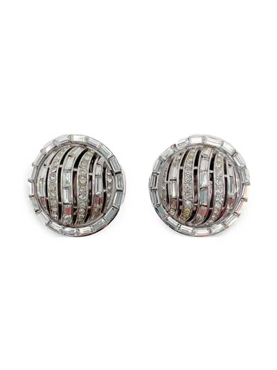 Pre-owned Jennifer Gibson Jewellery 1940s Trifari Earrings In Silver