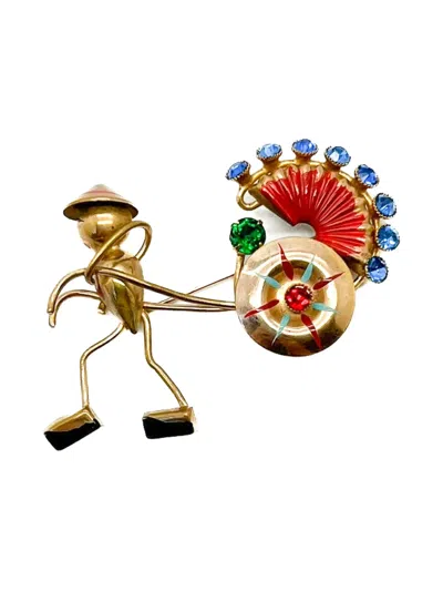 Pre-owned Jennifer Gibson Jewellery 1940s Walter Lampl Rickshaw Brooch