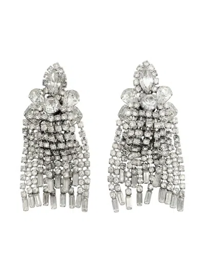 Pre-owned Jennifer Gibson Jewellery 1950s Kramer Chandelier Earrings In Silver