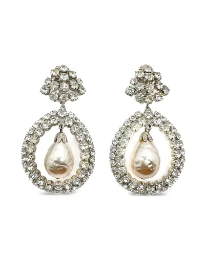 Pre-owned Jennifer Gibson Jewellery 1950s Manfred Kleinert Baroque Earrings In Silver