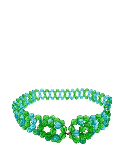 Pre-owned Jennifer Gibson Jewellery 1960s Coppolo Et Toppo Sea Belt In Green