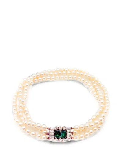 Pre-owned Jennifer Gibson Jewellery 1960s Faux-pearl Choker In Neutrals