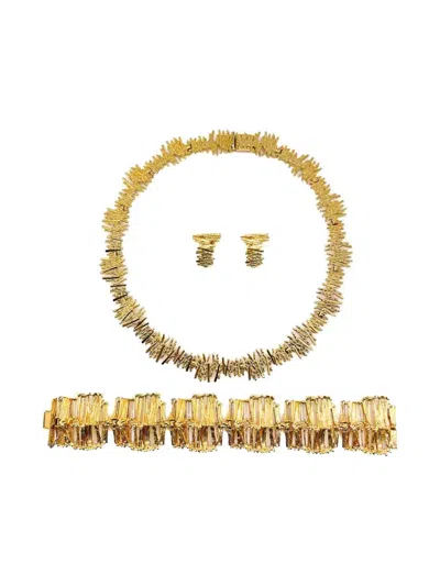 Pre-owned Jennifer Gibson Jewellery 1960s Modernist Jewellery Set In Gold
