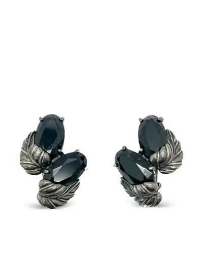 Pre-owned Jennifer Gibson Jewellery 1960s Schiaparelli Earrings In Silver