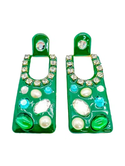 Pre-owned Jennifer Gibson Jewellery 1980s Fernellas Brooch. Cuff, And Earrings Set In Gold