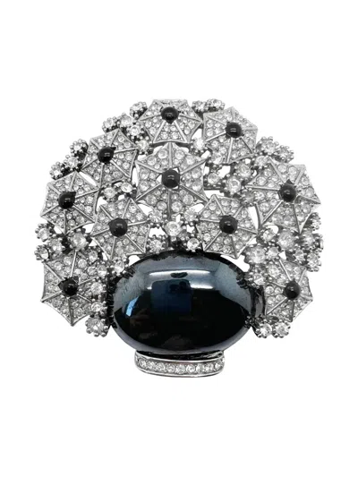 Pre-owned Jennifer Gibson Jewellery 1990s Cristobal Giardinetti Brooch In Silver