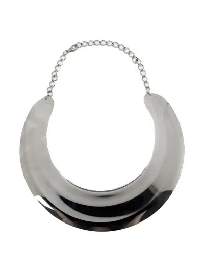Pre-owned Jennifer Gibson Jewellery 2000s Torque Necklace In Silver