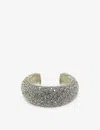 Jennifer Gibson Jewellery Womens Silver White Pre-loved Karen Millen Crystal-embellished Rhodium-pla In Silver White