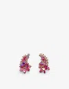Jennifer Gibson Jewellery Womens Pink White Silver Pre-loved Rhodium-plated And Crystal Clip-on Clim In Pink White Silver