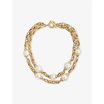 Jennifer Gibson Jewellery Womens Pre-loved Givenchy Gold-plated And Pearl Necklace