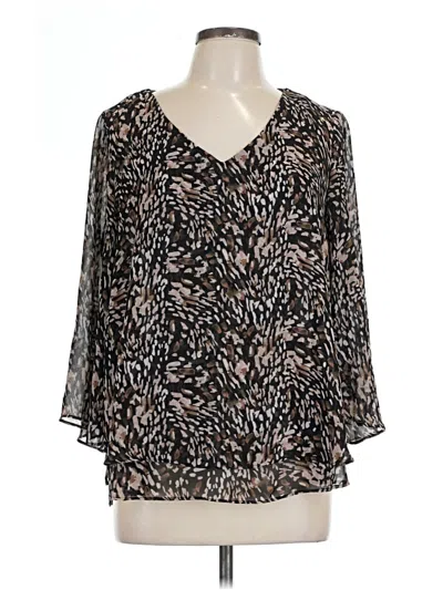 Pre-owned Jennifer Lopez 3/4 Sleeve Blouse In Black